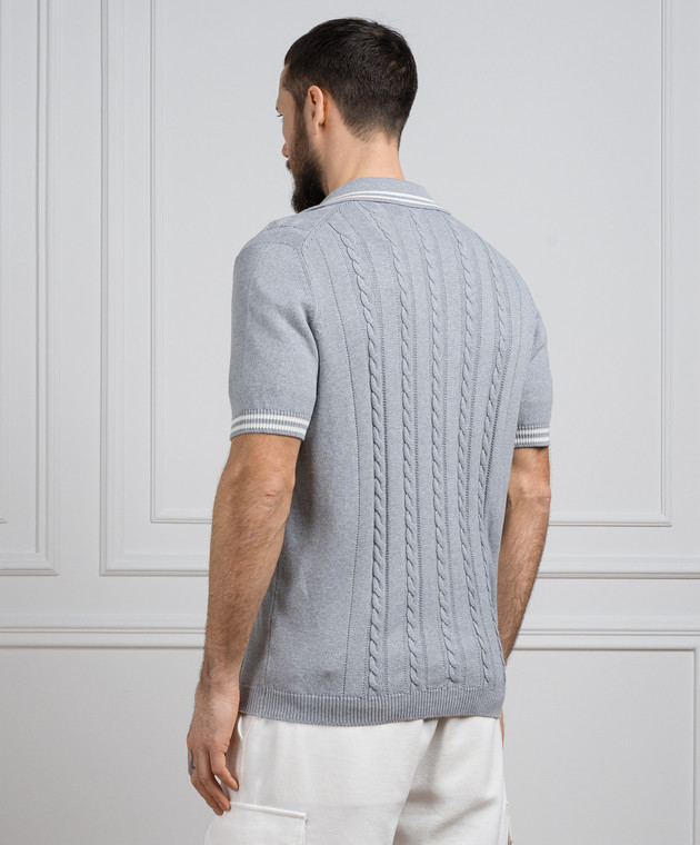 Brunello Cucinelli Серый кардиган с фактурным узором M28707905T изображение 4