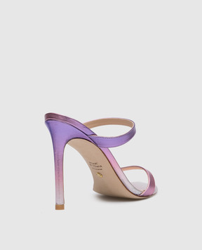Stuart Weitzman Фіолетові шкіряні мюлі Aleena 100 SE404
