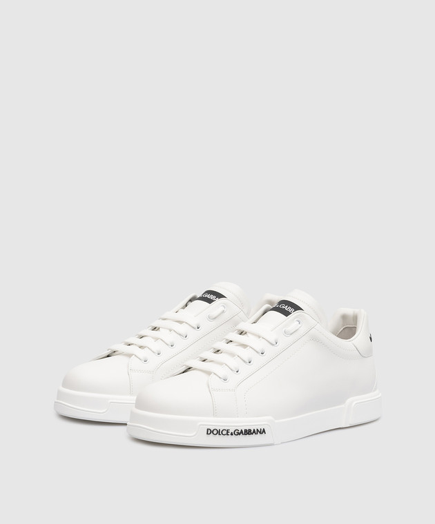 Dolce&Gabbana Portofino white leather sneakers with logo CS2213AA335 image 2