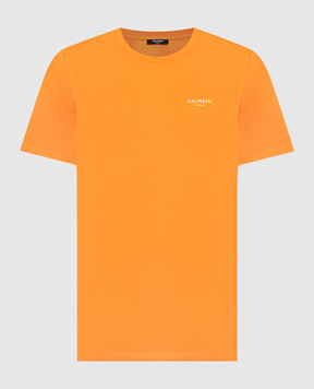 Balmain Помаранчева футболка з логотипом AH1EF000BB04