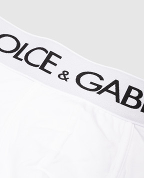 Dolce&Gabbana Білі труси-боксери з візерунком логотипа M4B97JONN97