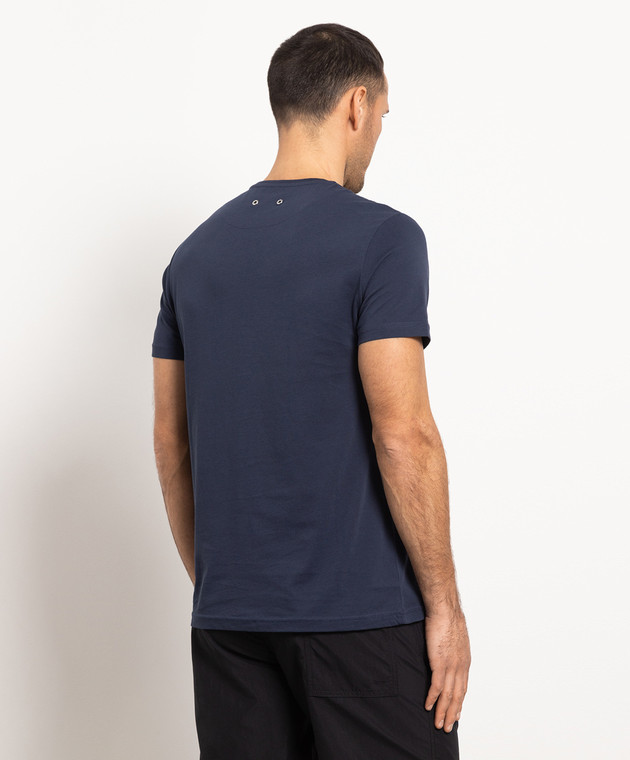 Vilebrequin Синяя футболка Thom с принтом логотипа THOC3P11 изображение 4