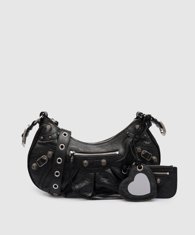 Balenciaga - Черная кожаная сумка-хобо LE CAGOLE 6713071VG9Y купить в ...