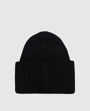 Parajumpers Черная шапка Basic из шерсти с логотипом патча 23WPAACHA10