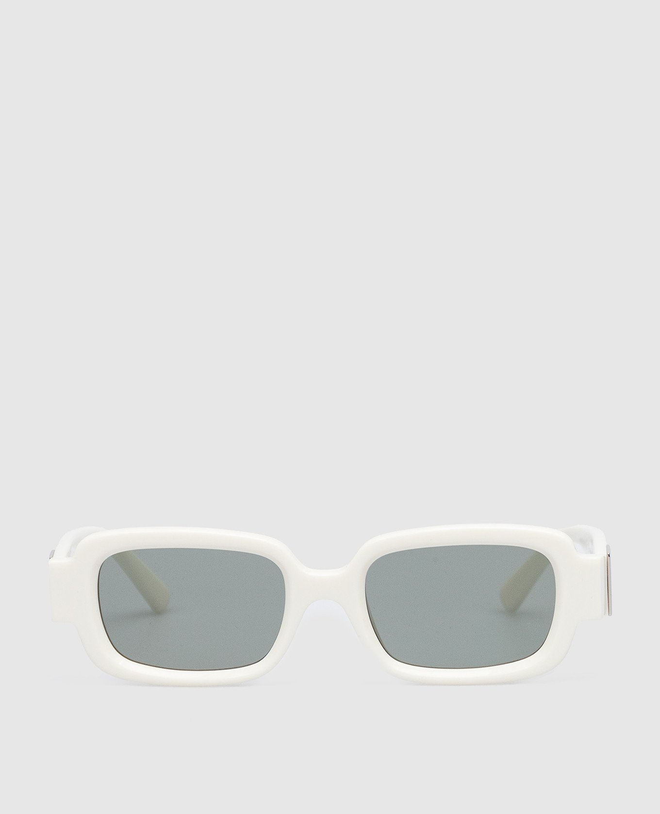 White Thia sunglasses with textured logo