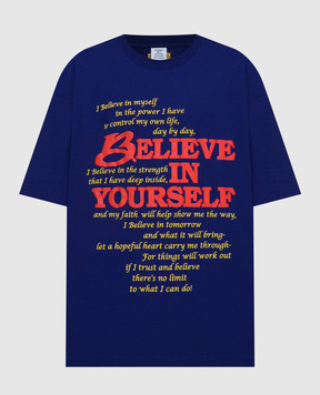 Vetements Фіолетова футболка Believe In Yourself UE64TR190N