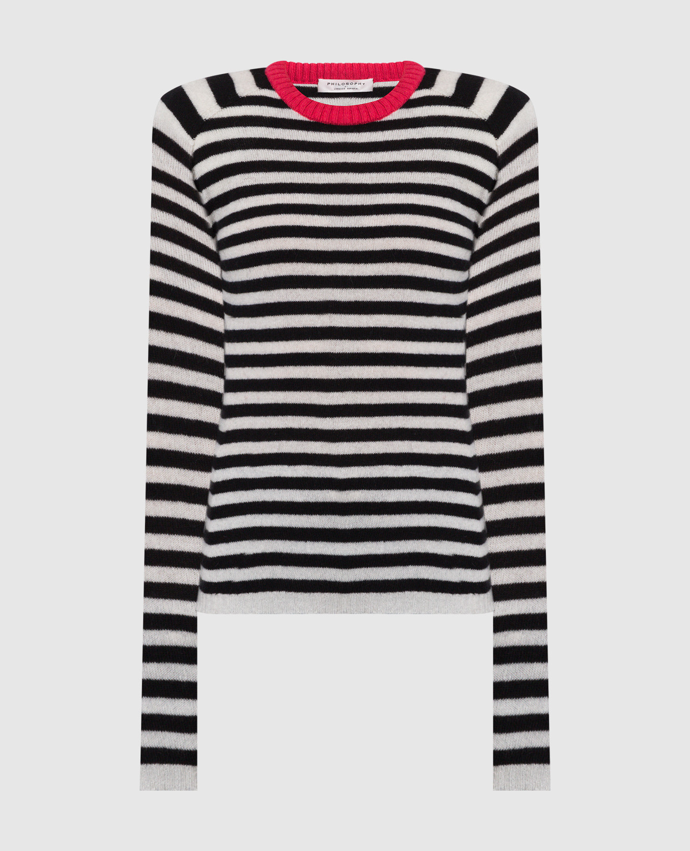 

Джемпер в полоску из шерсти и кашемира, Белый, Джемпера