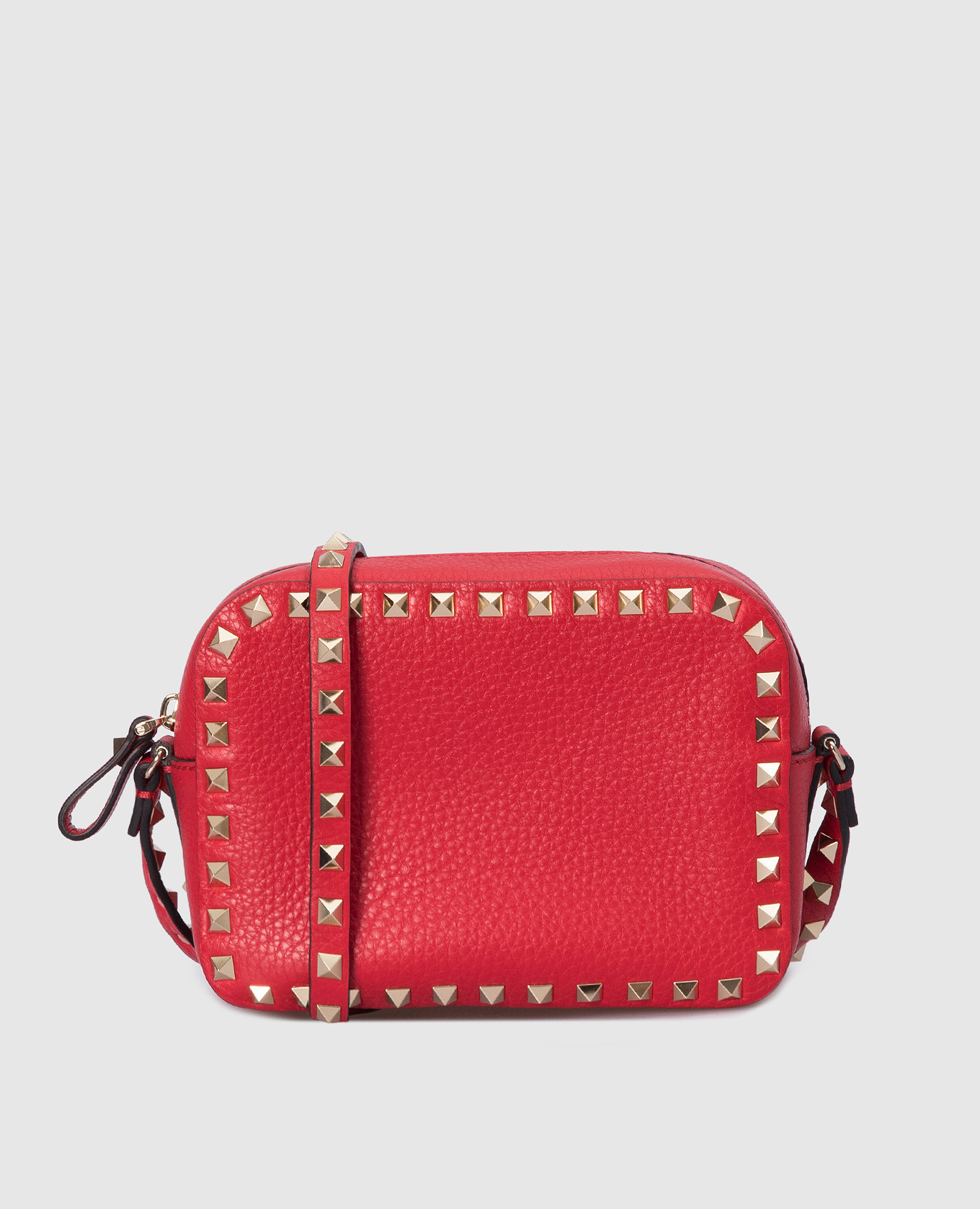 

Красная кожаная сумка кросс-боди Rockstud, Красный, Сумки через плечо