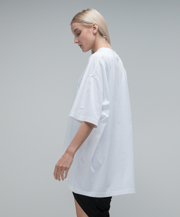 Vetements White T-shirt with contrasting embroidery UE54TR140W image 4
