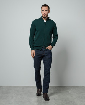 Cashmere&Whiskey Зелений кардиган з кашеміру 356N