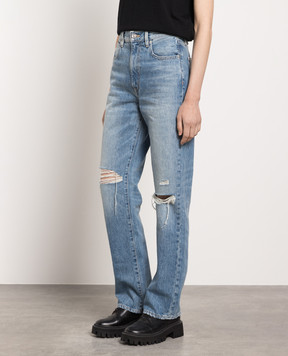 SLVRLAKE Голубые джинсы с прорехами London AW21LNDJ707SALS