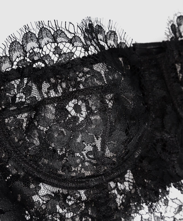 Dolce&Gabbana Чорний мереживний бюстгальтер без бретелей O7C27TONL18 зображення 3