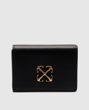 Off-White Jitney Leather French Wallet Black