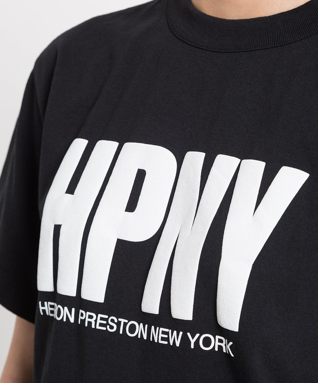 Heron Preston Black t-shirt with contrasting HPNY logo HWAA032C99JER004 изображение 5