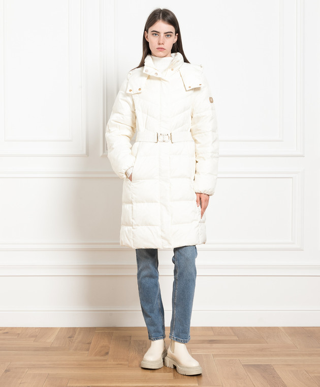 Twinset White quilted down jacket 232TP2361 image 2