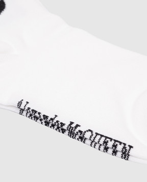 Alexander McQueen Белые носки с узором логотипа 6453773D15Q