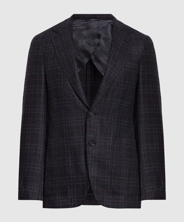 Canali Gray check wool blazer CF0125920272
