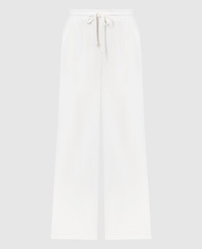 Twinset Белые спортивные брюки с вышивкой логотипа 241TP2671