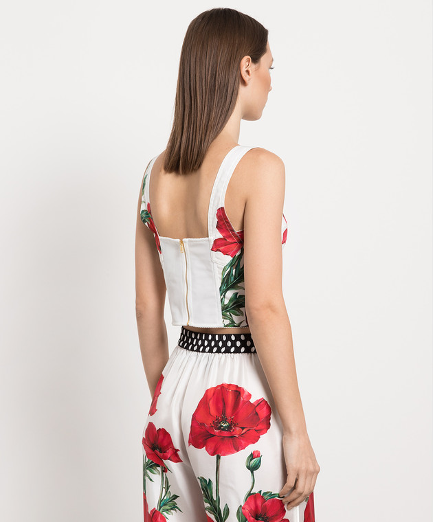 Dolce&Gabbana Топ-бюстьє в принт Маки F7W98TFSEHV зображення 4