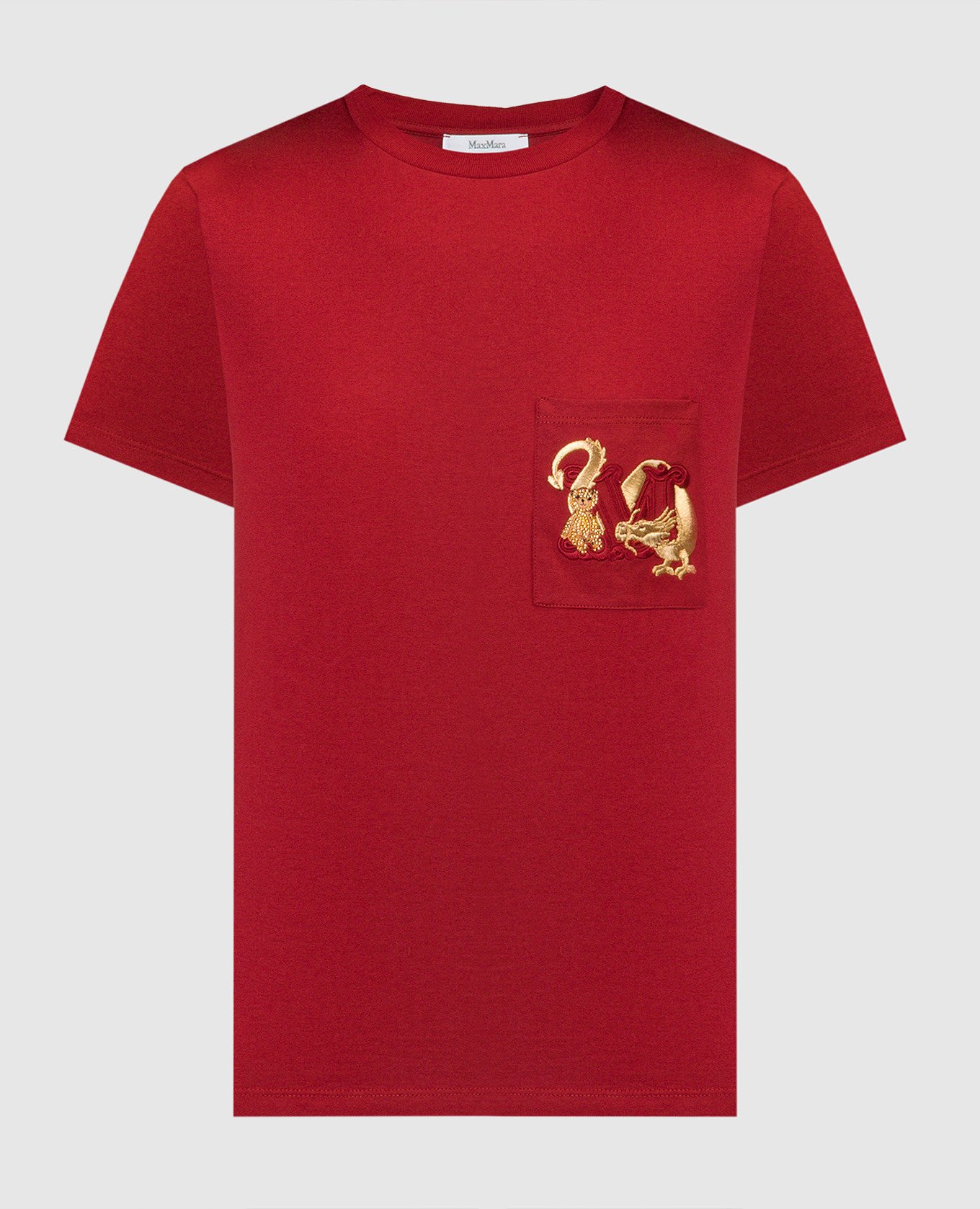 Red Elmo t-shirt with logo embroidery