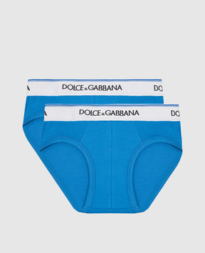 Dolce&Gabbana Дитячий набір синіх трусиків-сліпів L4J700G7M5S