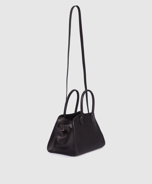 The Row Margaux Black Leather Tote Bag W1190L72 image 3
