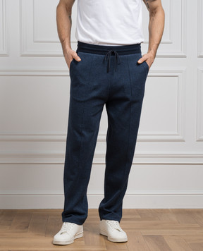 Canali Сині меланжеві спортивні штани MJ02044T0836