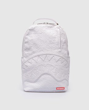 Sprayground Диитячий білий рюкзак Scrible з логотипом 910B5377NSZ