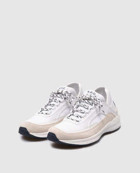 A.P.C Білі комбіновані кросівки Run Round з логотипом PAACTM56084