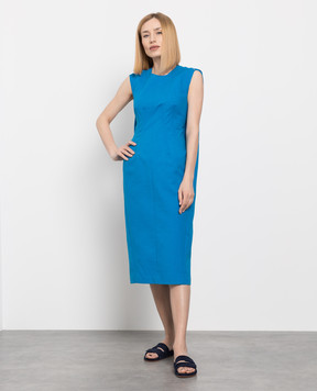 Max Mara Sportmax Голубое жаккардовое платье Plana PLAVA