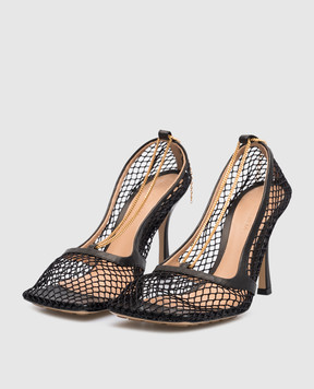 Bottega Veneta Черные комбинированные туфли с цепочкой 578321VBPS1