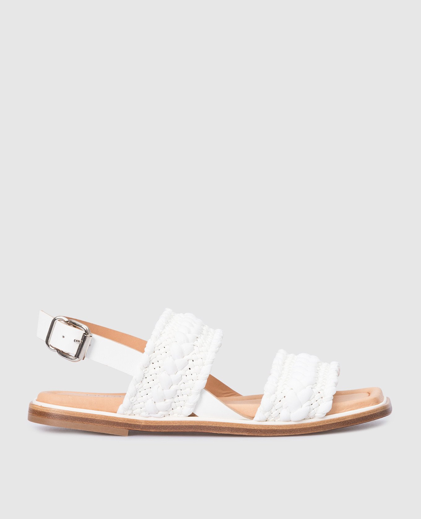 White woven sandals