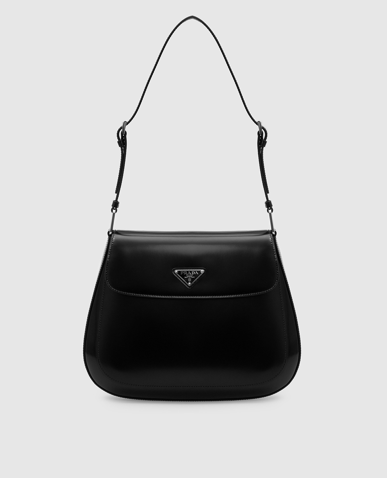 Черная кожаная сумка Cleo с логотипом