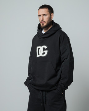 Dolce&Gabbana Черные худи с нашивкой логотипа G9ARGZG7L3P