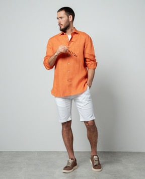 Kiton Белые шорты с шелком UFBLACK0606D