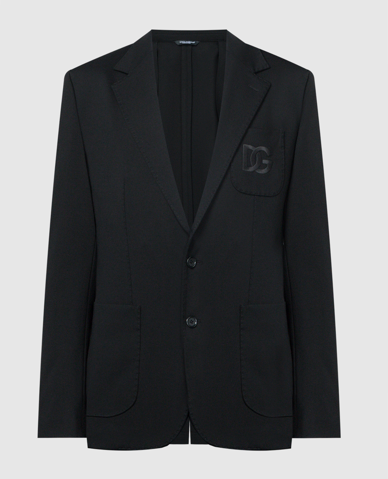 Black jacket with DG logo embroidery