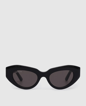 Balenciaga Чорні сонцезахисні окуляри Rive Gauche з ефектом потертості 703435T0001