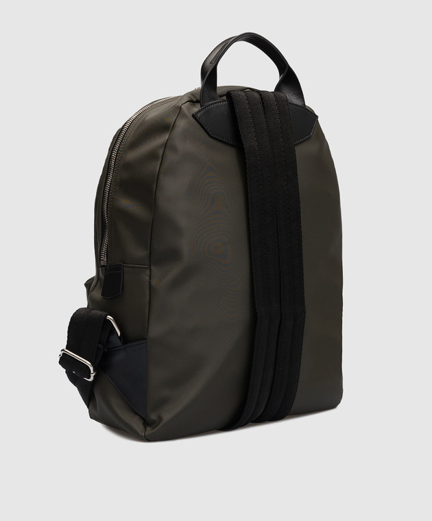 Kiton Коричневый рюкзак с принтом логотипа UBN005XB6047 изображение 3