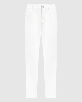 Brunello Cucinelli Белые джинсы с цепочкой мониль M0H43P5807