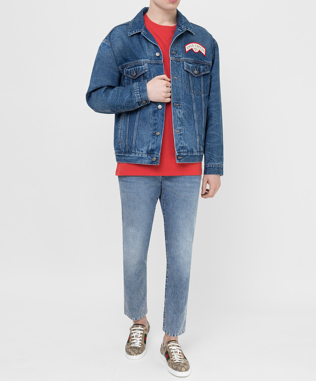 Gucci Синяя джинсовая куртка 475024XDAAT изображение 2