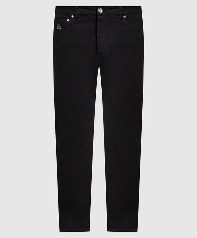 Brunello Cucinelli Black jeans with holes M262PX2340