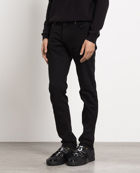 Dolce&Gabbana Чорні джинси-скіні з логотипом GY07LDG8GW6