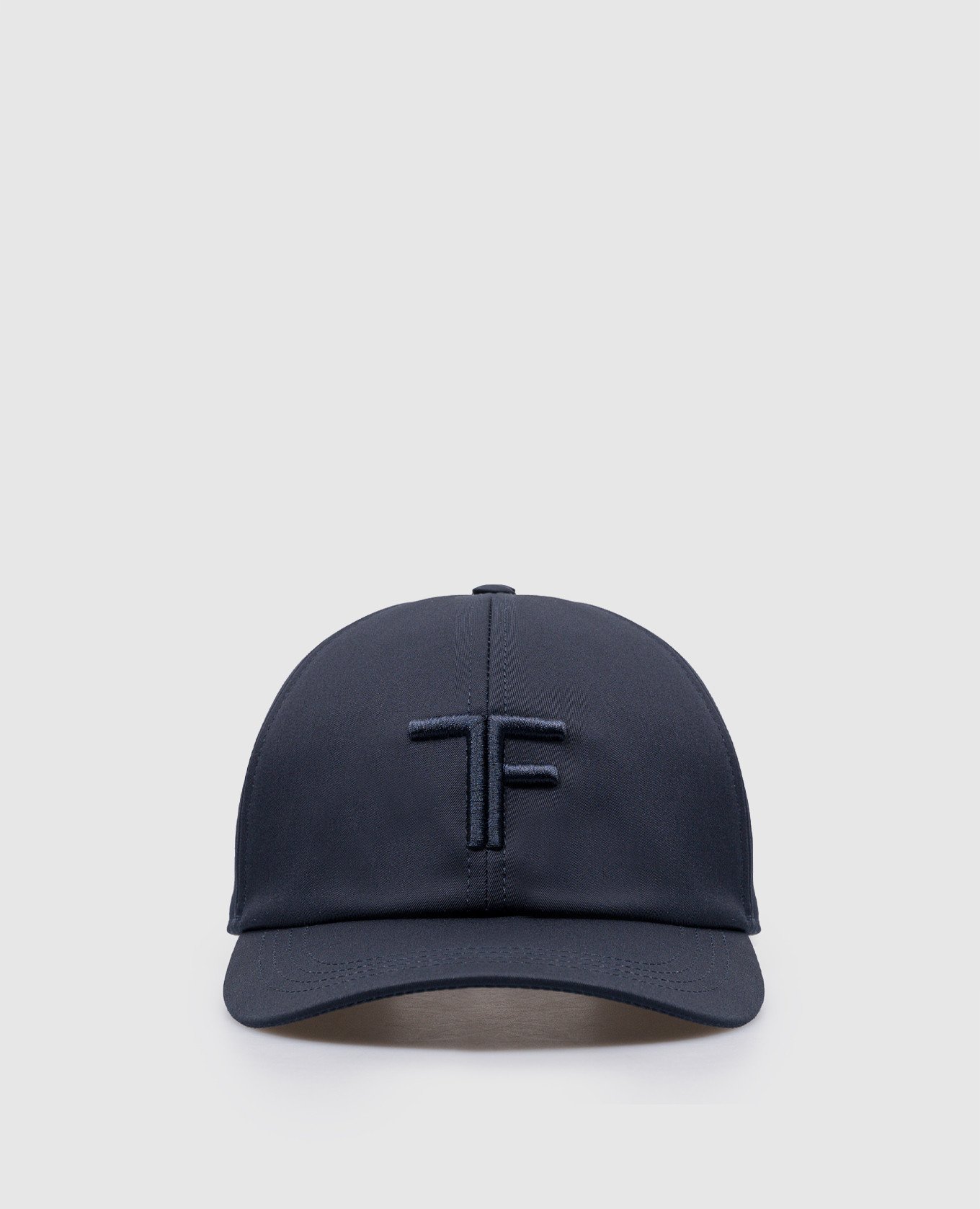 Blue cap with textured logo