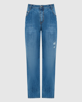 Ermanno Scervino Сині джинси з ефектом потертості D437P713FKV