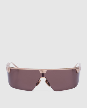 Balmain Коричневые солнцезащитные очки Major с логотипом BPS147C142