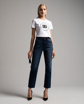Dolce&Gabbana Синие джинсы бойфренды с логотипом FTAIADG8KR4