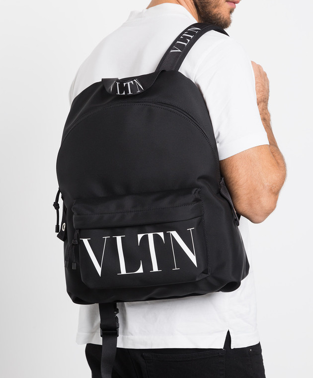 Valentino Black Nylon VLTN Backpack Valentino