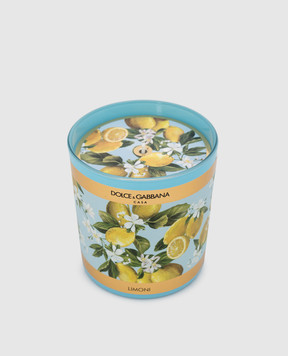 Dolce&Gabbana Свеча с ароматом лимона в стеклянном подсвечнике TCC087TCAIX
