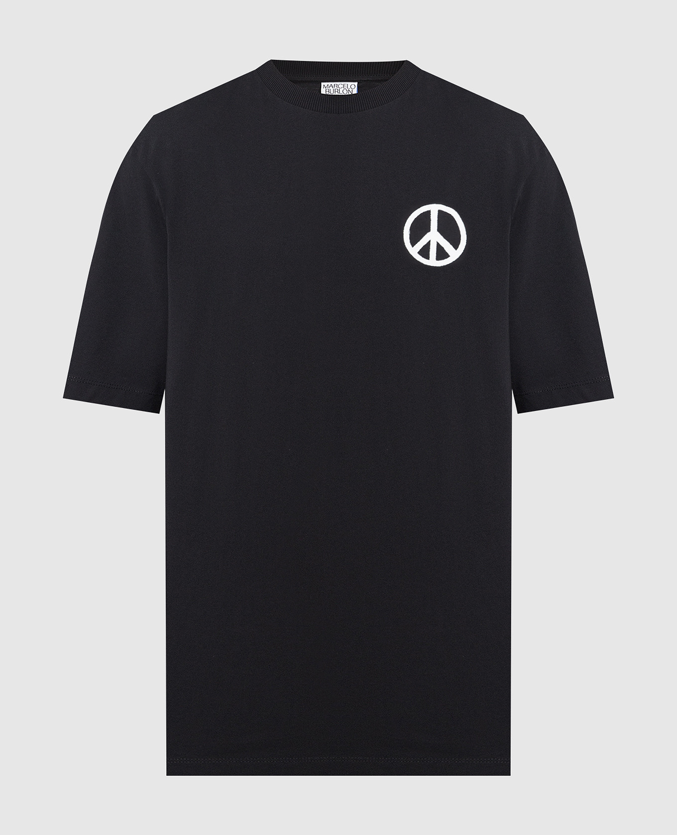 Black T-shirt COUNTY PEACE OVER with a print