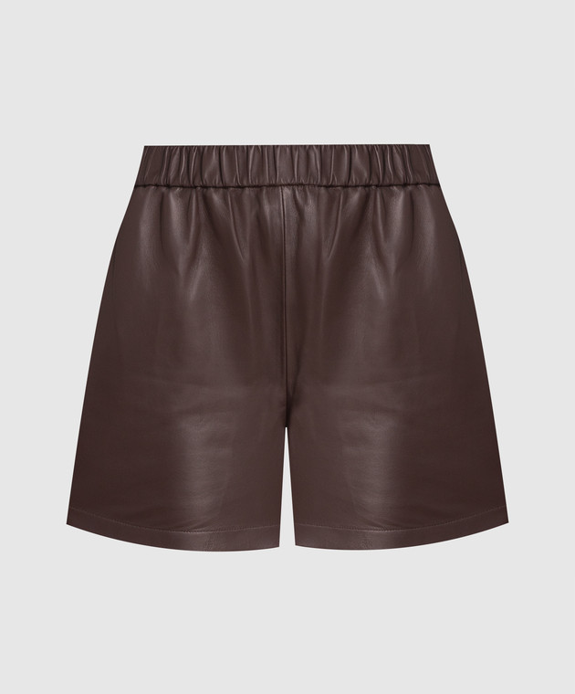 Simonetta Ravizza Brown leather shorts ST14L7